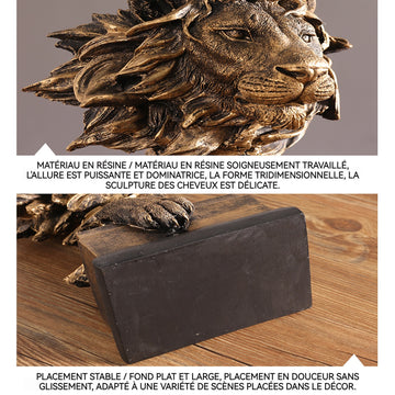 Ornements 30x17x14cm ornement de lion vintage salon bureau décoration de bureau cadeau ornement de lion petits objets decoratifs